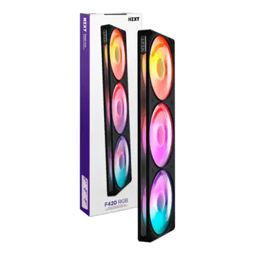 Ftohës për Kasë NZXT F420 / 420mm / 500-2000 RPM / ARGB / PWM – Zezë - 2