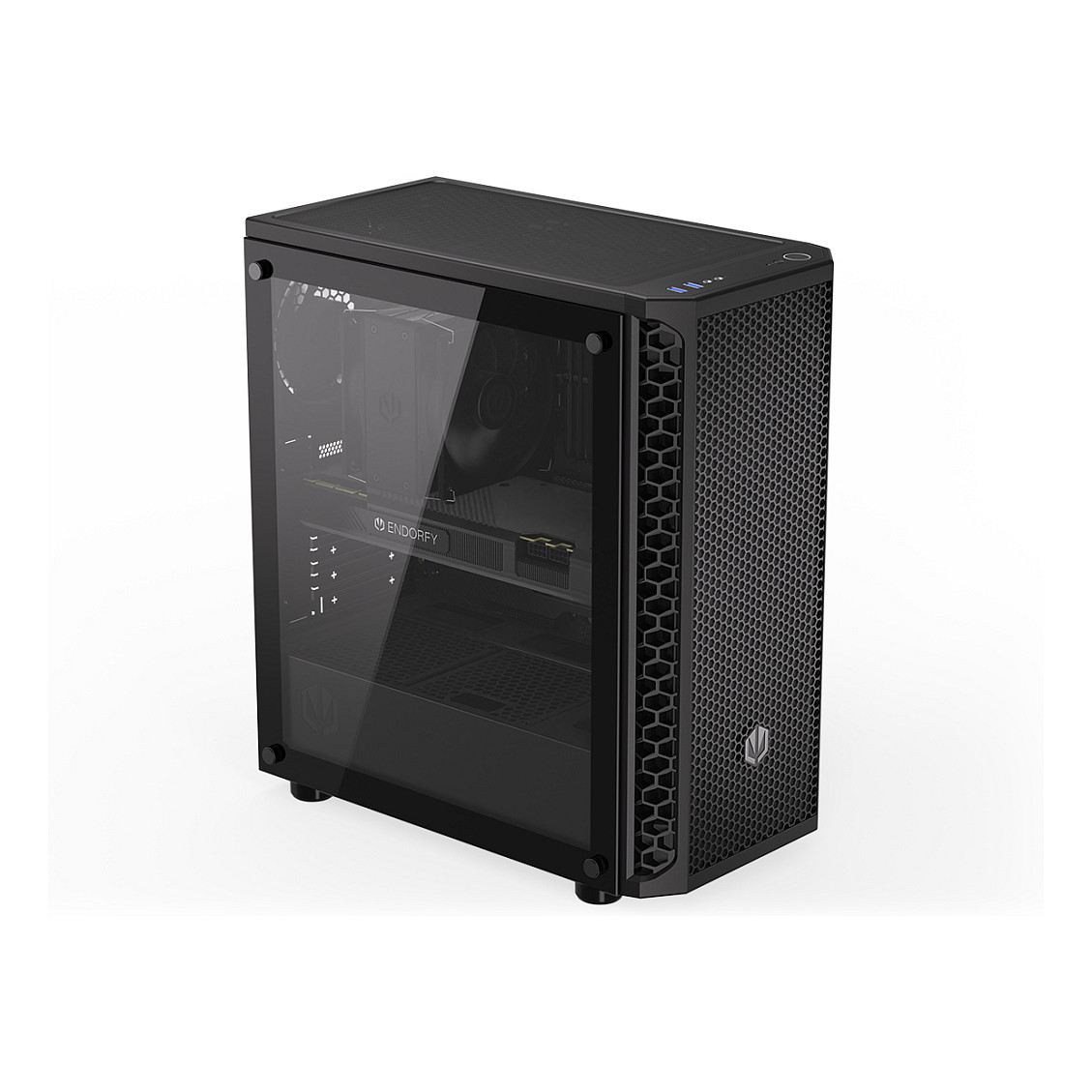 Kasë PC ENDORFY Signum 300 Core / Midi Tower / ATX / 1x 120mm + 1x 120mm Fan / Tempered Glass - Zezë - 5