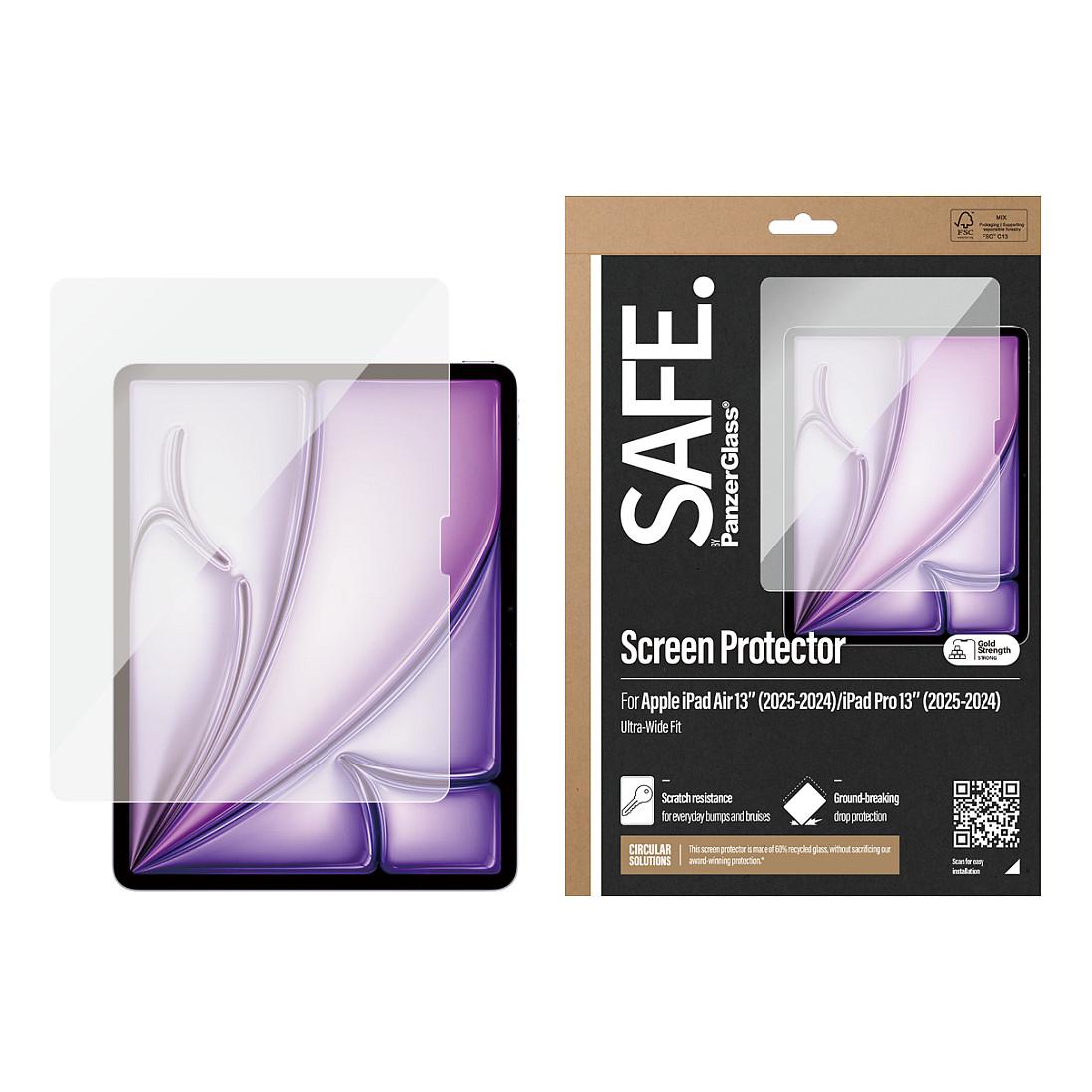 Mbrojtës Ekrani PanzerGlass SAFE. / iPad Air 13" / iPad Pro 13" / Ultra-Wide Fit / Tempered Glass - Transparent - 2