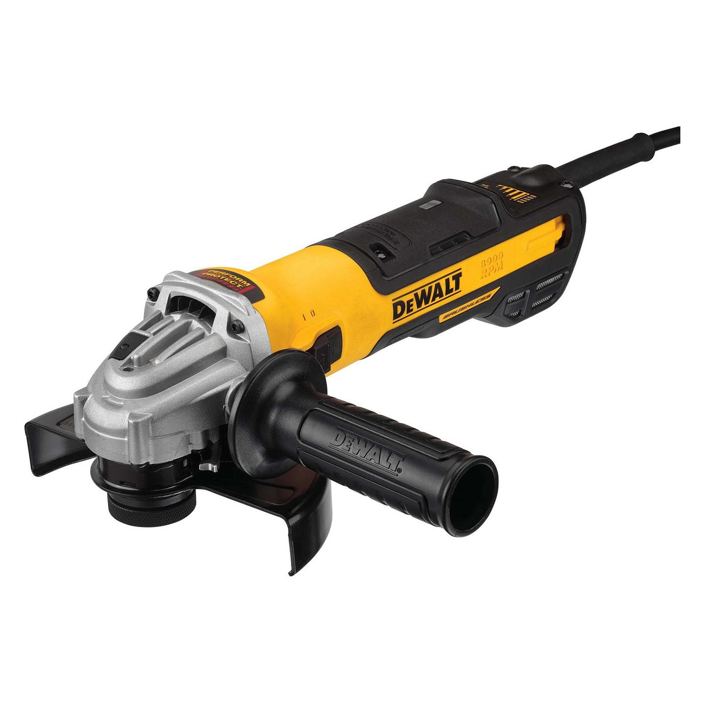 Grirëse Këndore DeWALT DWE4347-QS, 1700W, Brushless, 125mm, 10500rpm, M14, 2.3kg - Zezë/Verdhë - 2
