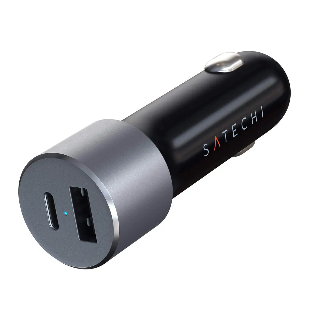Adapter telefoni për veturë Satechi 72W Type-C PD / USB-C 60W + USB-A 12W / 2 Porta - Hiri Hapësinor - 2