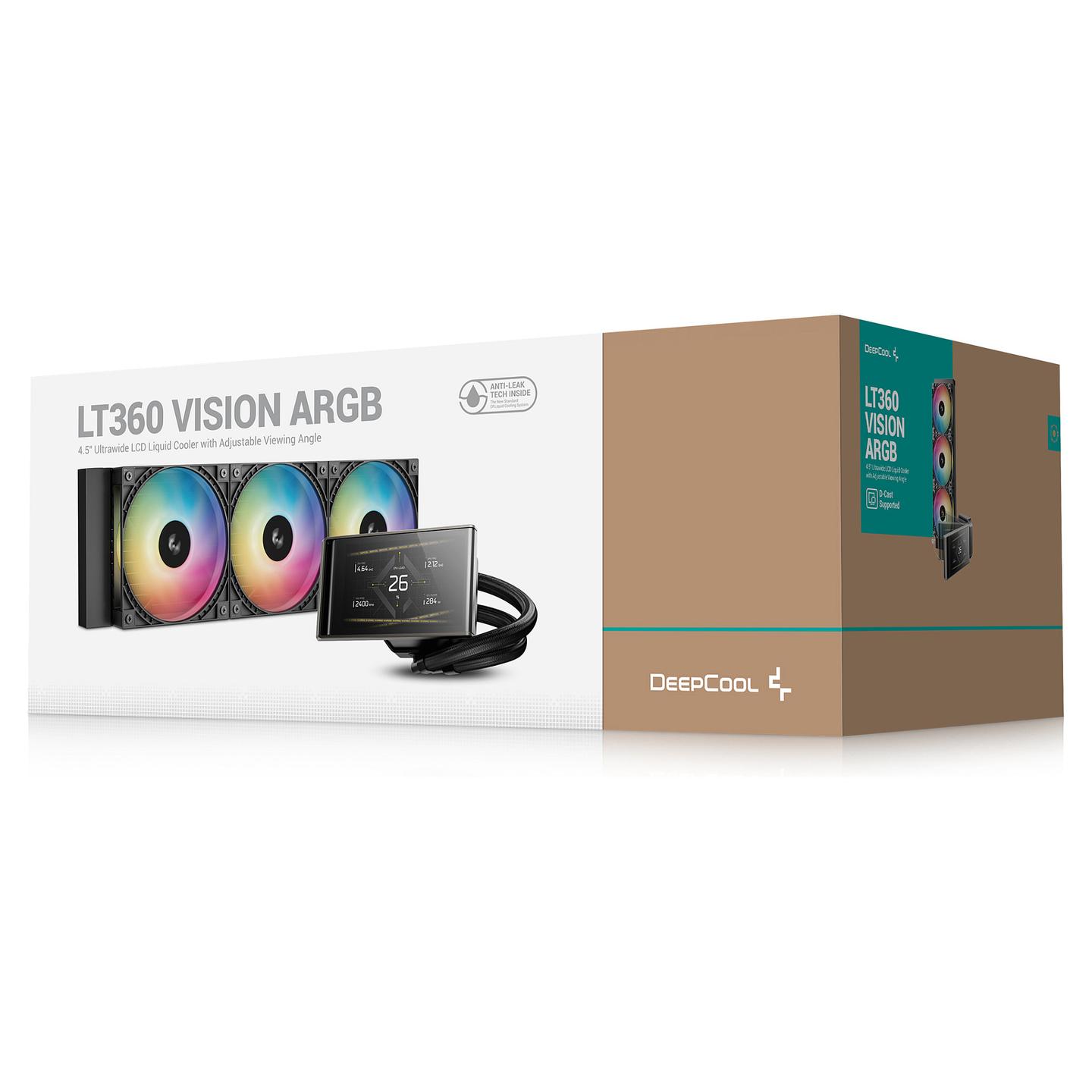 Ftohës për Procesor DeepCool LT360 VISION ARGB / 360mm / AIO / LCD – Zezë - 8