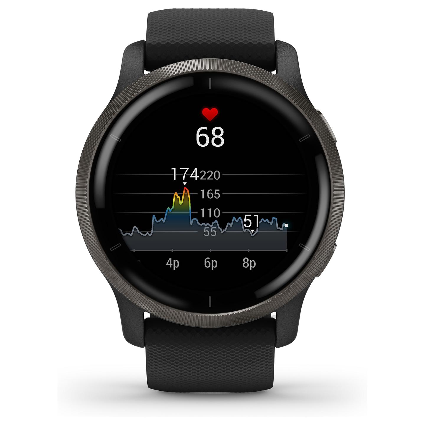 Orë e mençur Garmin Venu 2 / 45mm / AMOLED / GPS / Bluetooth / Wi-Fi - Zezë/Slate - 24