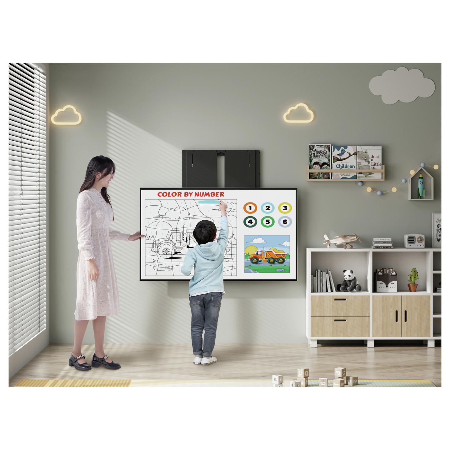 Mbajtëse Muri për TV Equip 650345 / 55"-86" / 65kg / Up-Down / Rregullim Lartësie - Zezë - 10