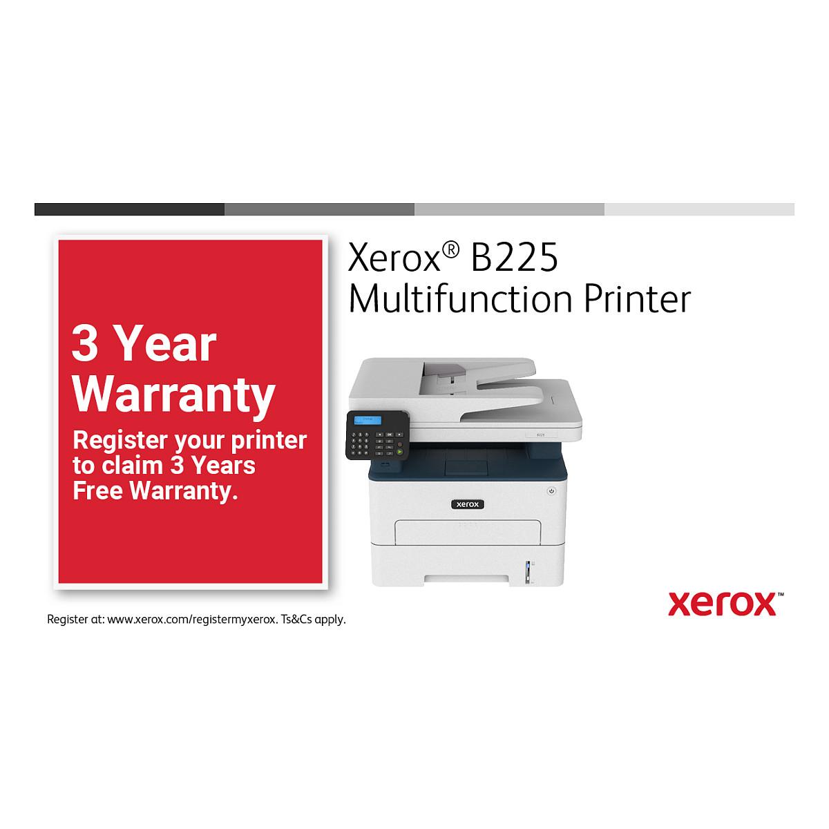 Printer Multifunksional Xerox B225, Laser Monokrom, A4, 34 ppm, 3 në 1, ADF 50-fletësh, Duplex, Wi-Fi, Ethernet, USB 2.0 - Bardhë - 10