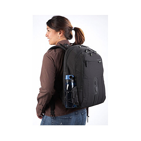 Çantë për laptop Targus EcoSpruce TBB013EU / Backpack / 15.6" / 100% Recycled PET / Water-Resistant Base / Key Clip / Pen Holder / Business Card Holder / Water Bottle Pocket - Zezë - 10