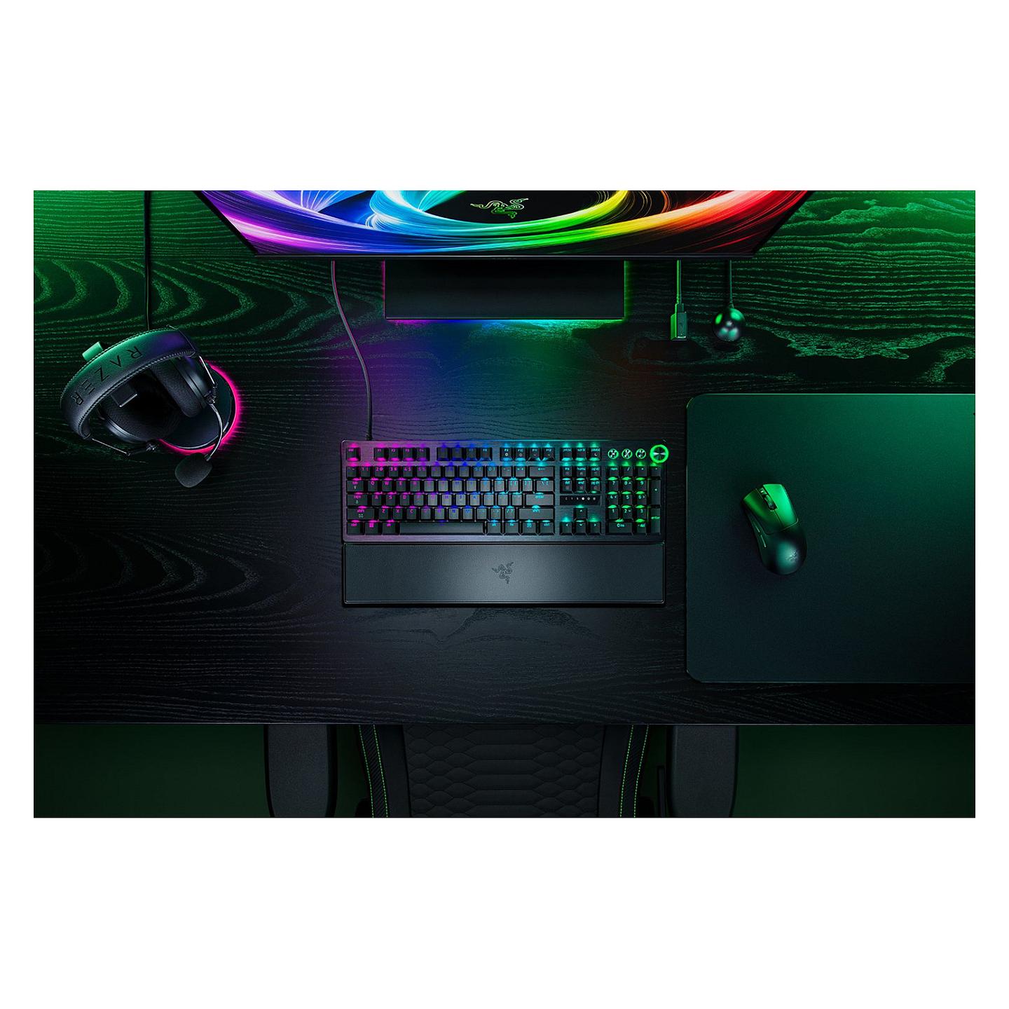 Tastierë Gaming Razer Huntsman V3 Pro 8KHz / Wired / Full-Size / Analog Optical Gen-2 / Rapid Trigger / 8000 Hz / RGB / USB-C – Zezë - 4