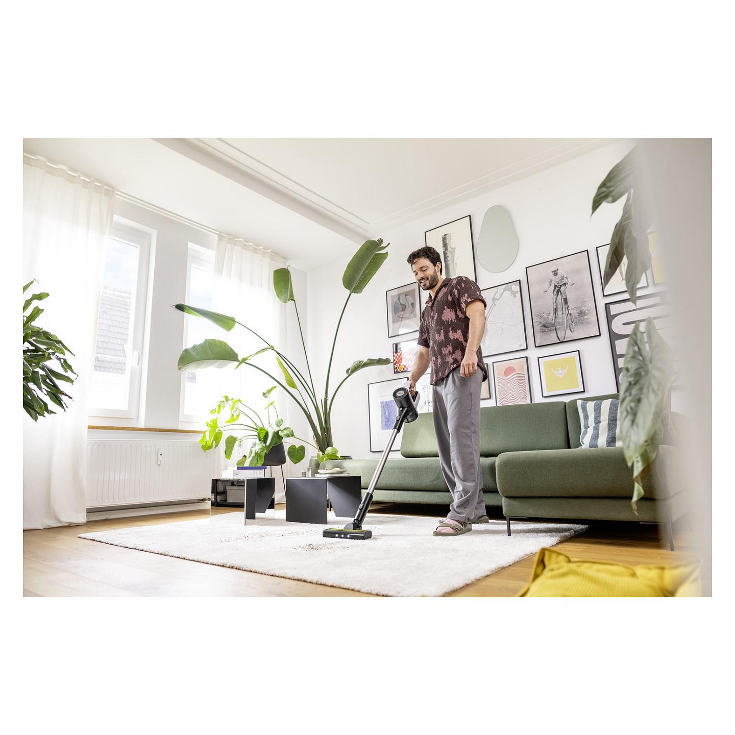 Fshesë me Vakum Kärcher VCS 3 Nano / 2.5Ah / 600ml / HEPA / Auto-Sense / Clean Control / LED / 50min / USB-C – Bardhë/Zezë - 7