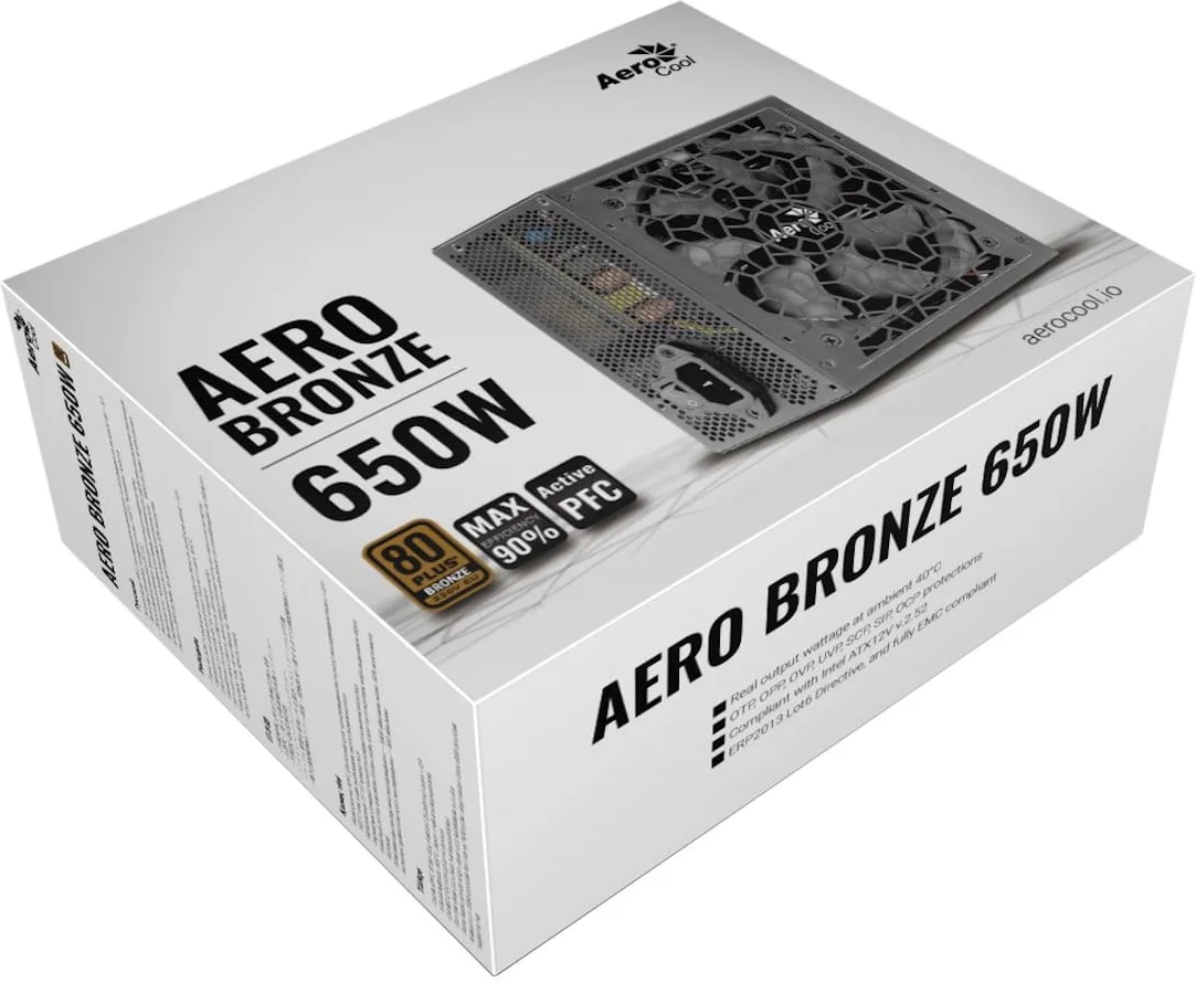 Furnizues Energjie ATX AeroCool AERO 650 / 650W / 80 PLUS Bronze / ATX 2.52 - Zezë - 3