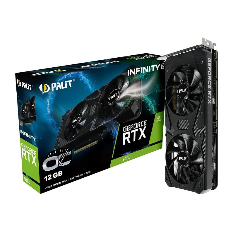 Kartë Grafike NVIDIA GeForce RTX 3060 / 12GB / Palit Infinity 2 OC / GDDR6 / 2 Fan - Zezë - 11