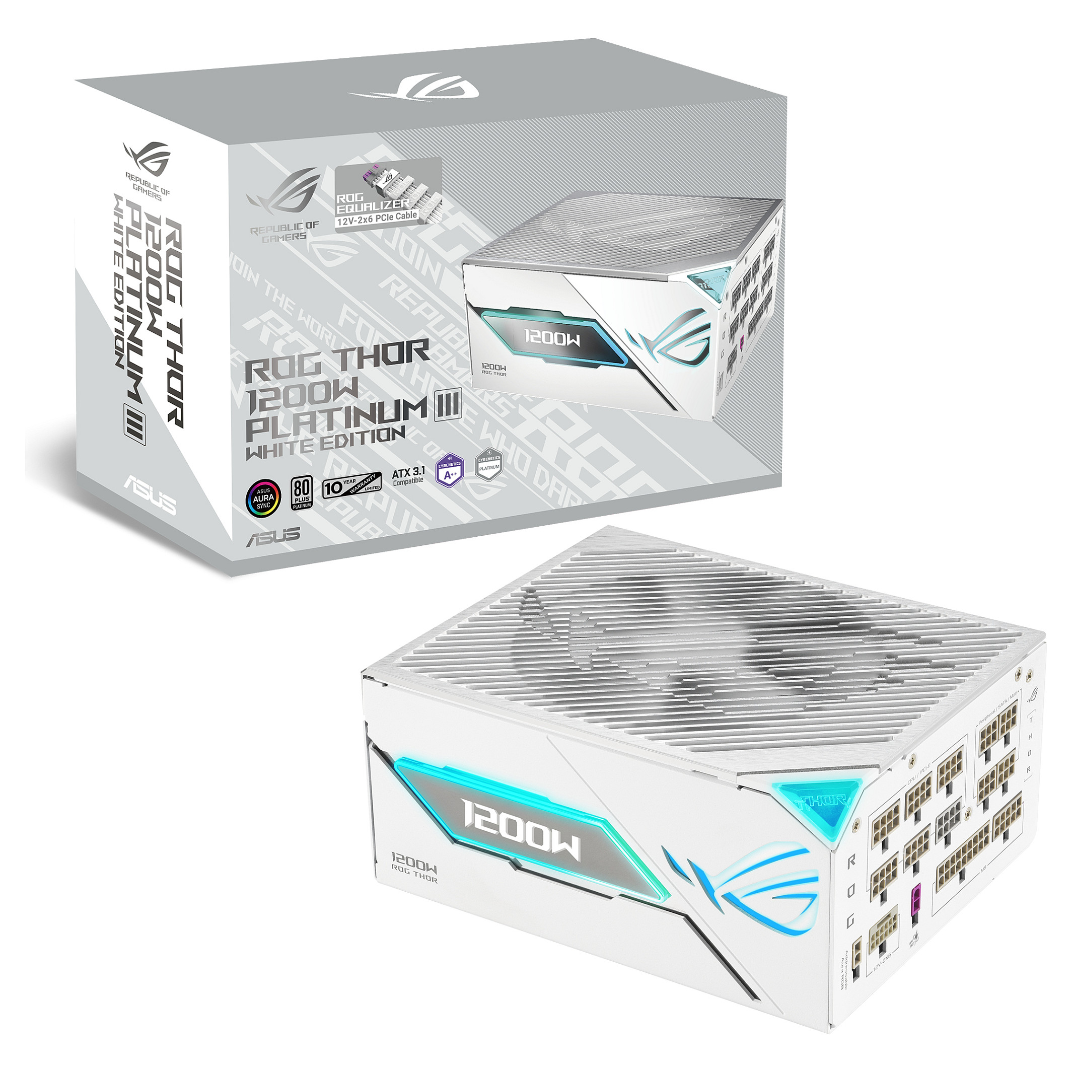 Furnizues Energjie ATX ASUS ROG Thor / 1200W / 80 PLUS Platinum / ATX 3.1 / PCIe 5.1 - Bardhë - 11