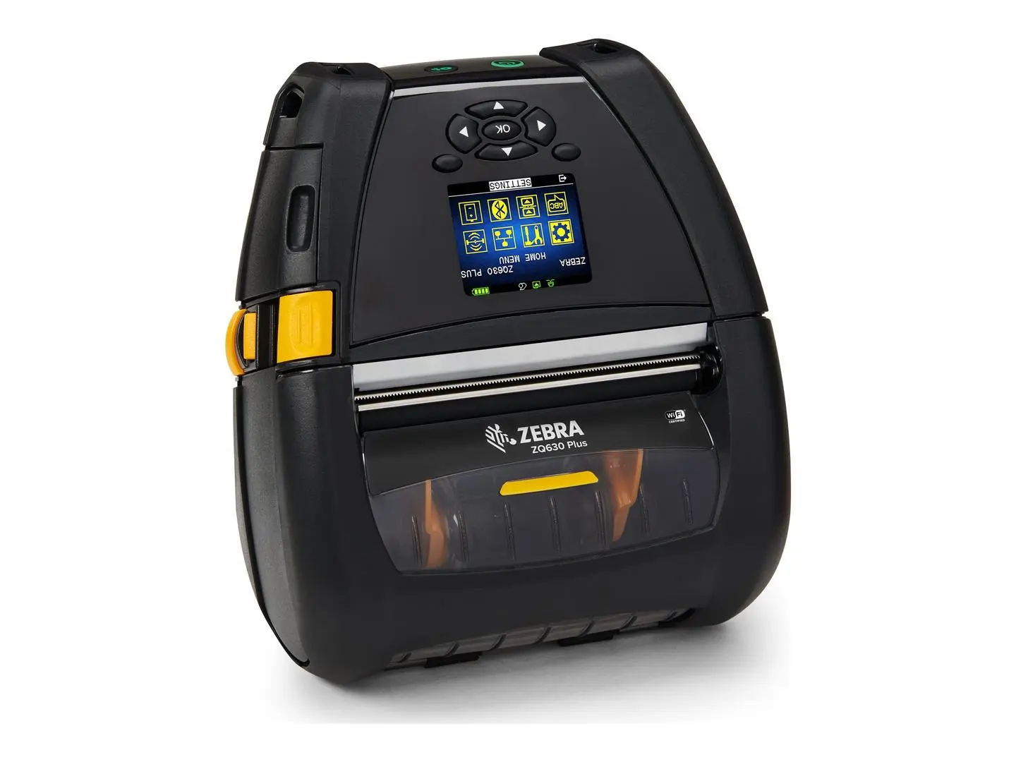 Printer Label Zebra ZQ630 (ZQ63-AUFAE14-00) / Për Etiketa / Mobile / 203 DPI / 104mm / 115 mm/sec / USB + Wi-Fi - Zezë - 2