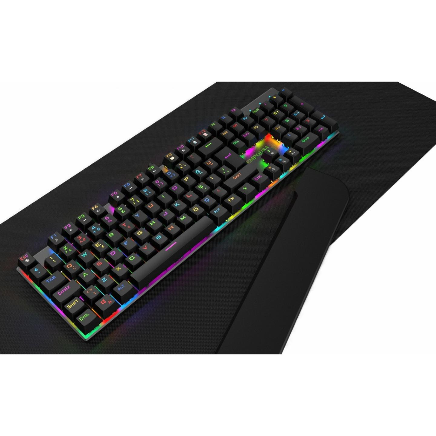Tastierë Gaming INCA IKG-443 Empousa 100% / Mekanike / Red Switch / RGB / USB / 12 Multimedia Keys - Zezë - 3