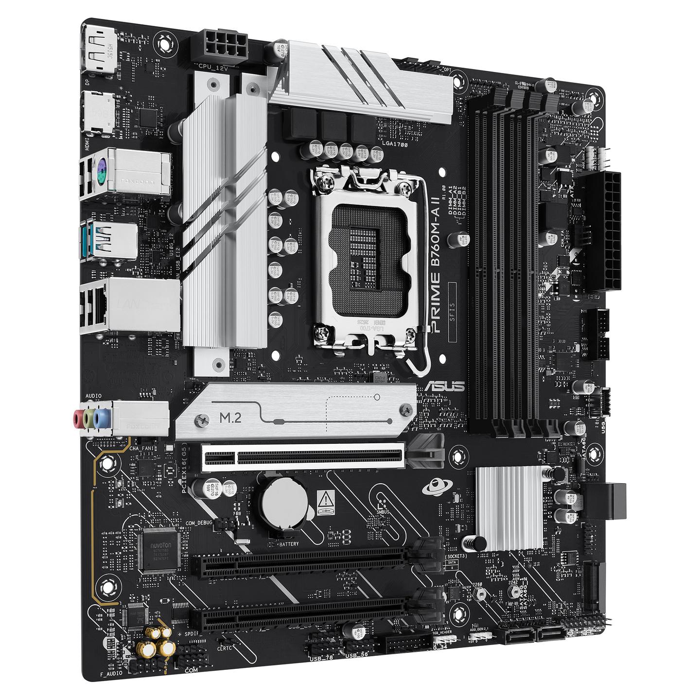 Pllakë Amë ASUS PRIME B760M-A II-CSM / Intel LGA1700 / DDR5 / Micro-ATX / 2.5GbE LAN - 2