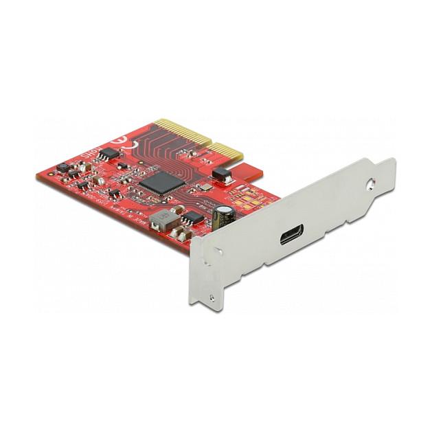 Kartë Zgjerimi PCI Express Delock 89035 / PCIe 3.0 x4 / 1x USB Type-C / USB 20Gbps / 3A / Low Profile