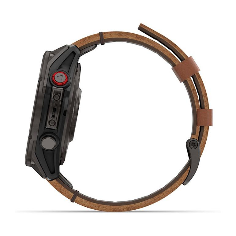 Orë e Mençur Garmin fēnix 8 Pro, 47mm, AMOLED, Sapphire, GPS, LTE, Rrip Lëkure - Kafe - 13
