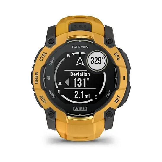 Orë e mençur Garmin Instinct 3 Solar, 50mm, GPS, Karikim Solar, 10 ATM – Portokalli/Hiri - 10