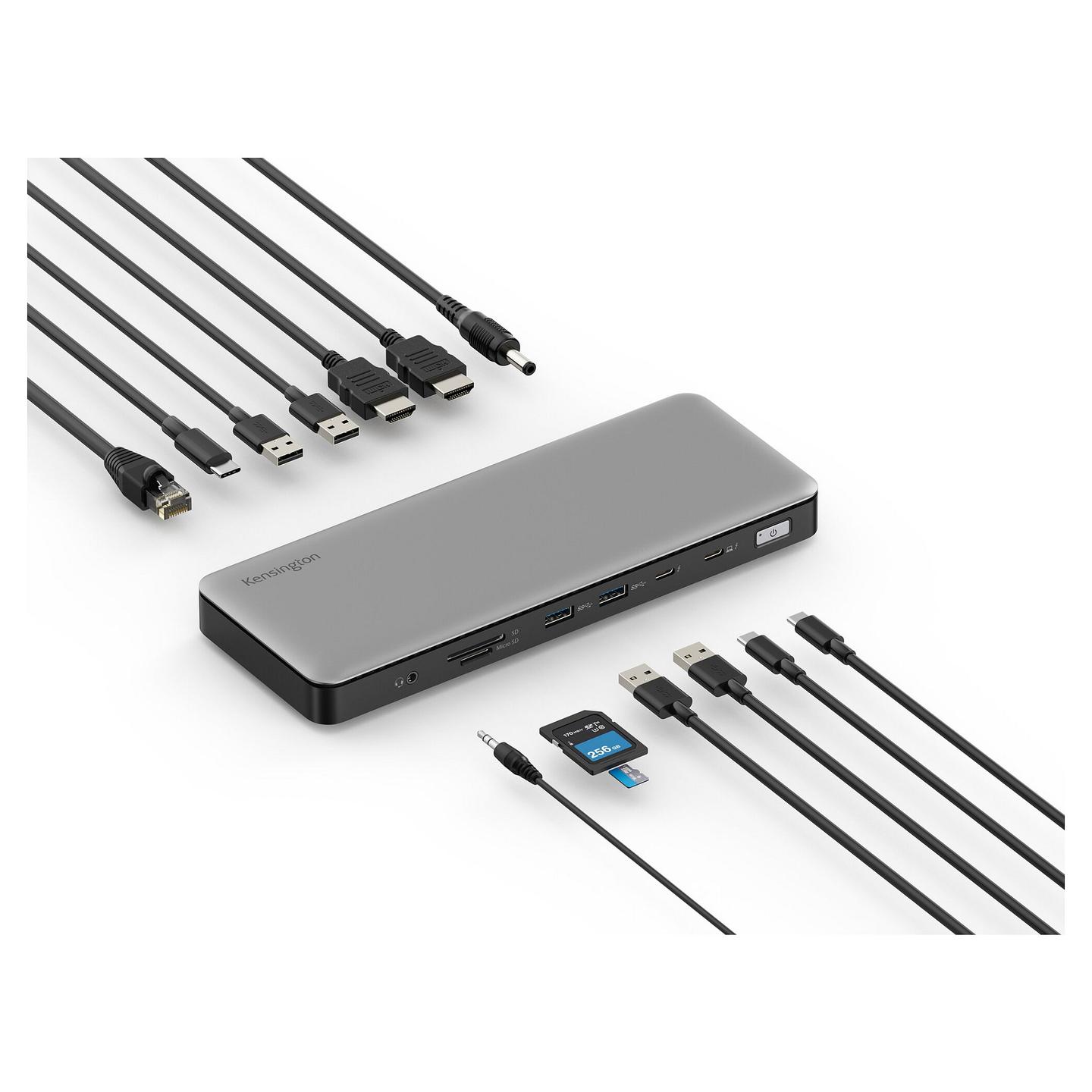 Docking Station Kensington SD5760T / Thunderbolt 4 / 13-Porta / Dual 4K / 96W Power Delivery - Hiri/Zezë - 15