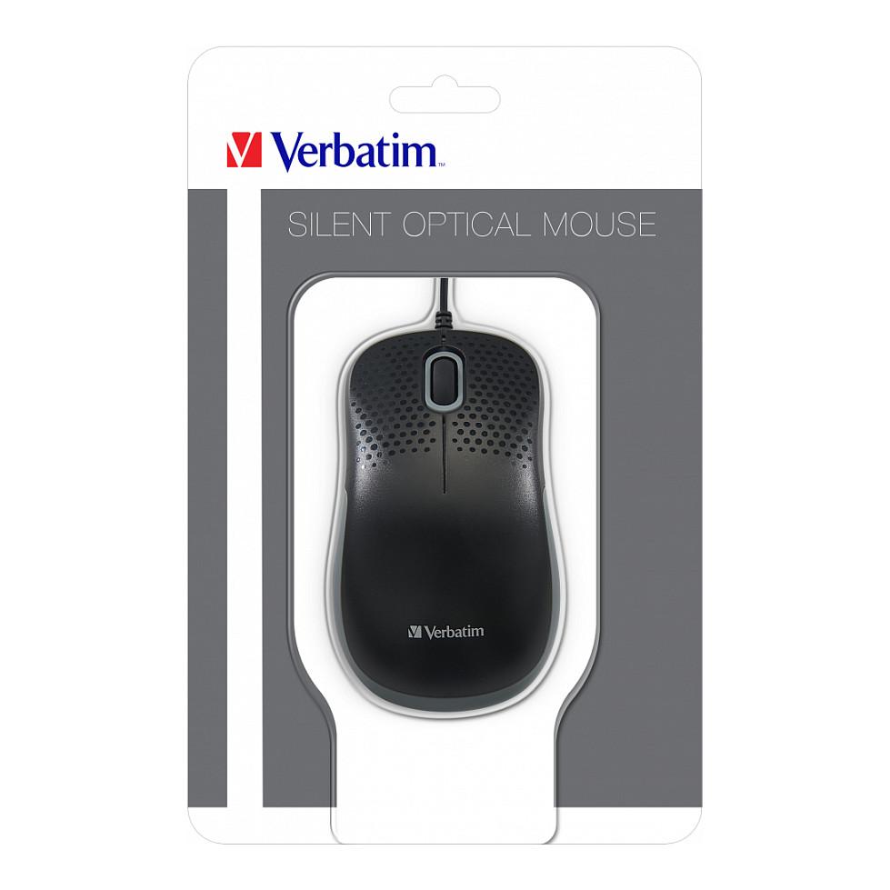 Maus me Kabllo Verbatim Silent Optical, 1000DPI, 3 Butona, USB-A - Zezë - 5