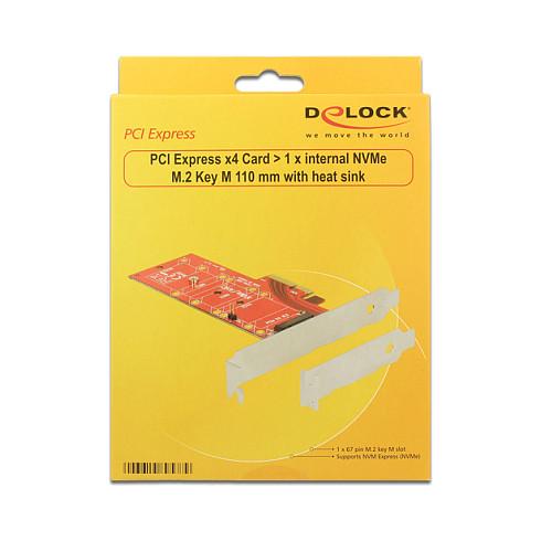 Kartë Zgjerimi PCI Express Delock 89577 / PCIe 4.0 x4 / 1x M.2 Key M / NVMe / Low Profile - 5