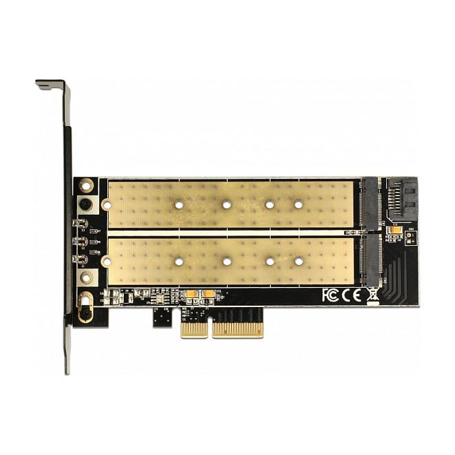 Kartë Zgjerimi PCI Express Delock 89630 / PCIe 4.0 x4 / 1x M.2 SATA + 1x M.2 NVMe / Low Profile - 4
