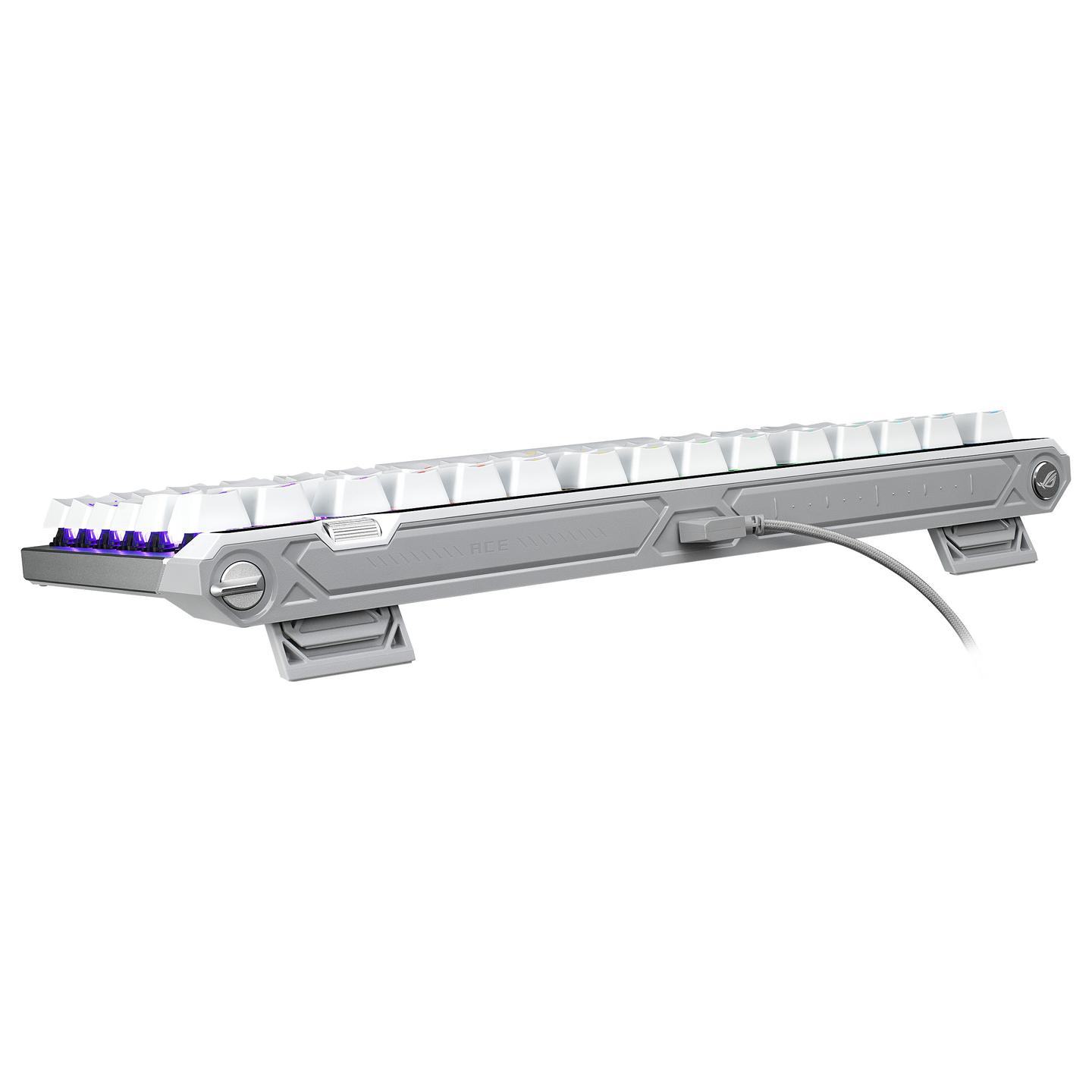 Tastierë Gaming ASUS ROG Falchion Ace 75 HE / Wired / QWERTZ (DE) / 75% / ROG HFX Magnetic / USB-C / 8000 Hz / RGB – Bardhë - 6