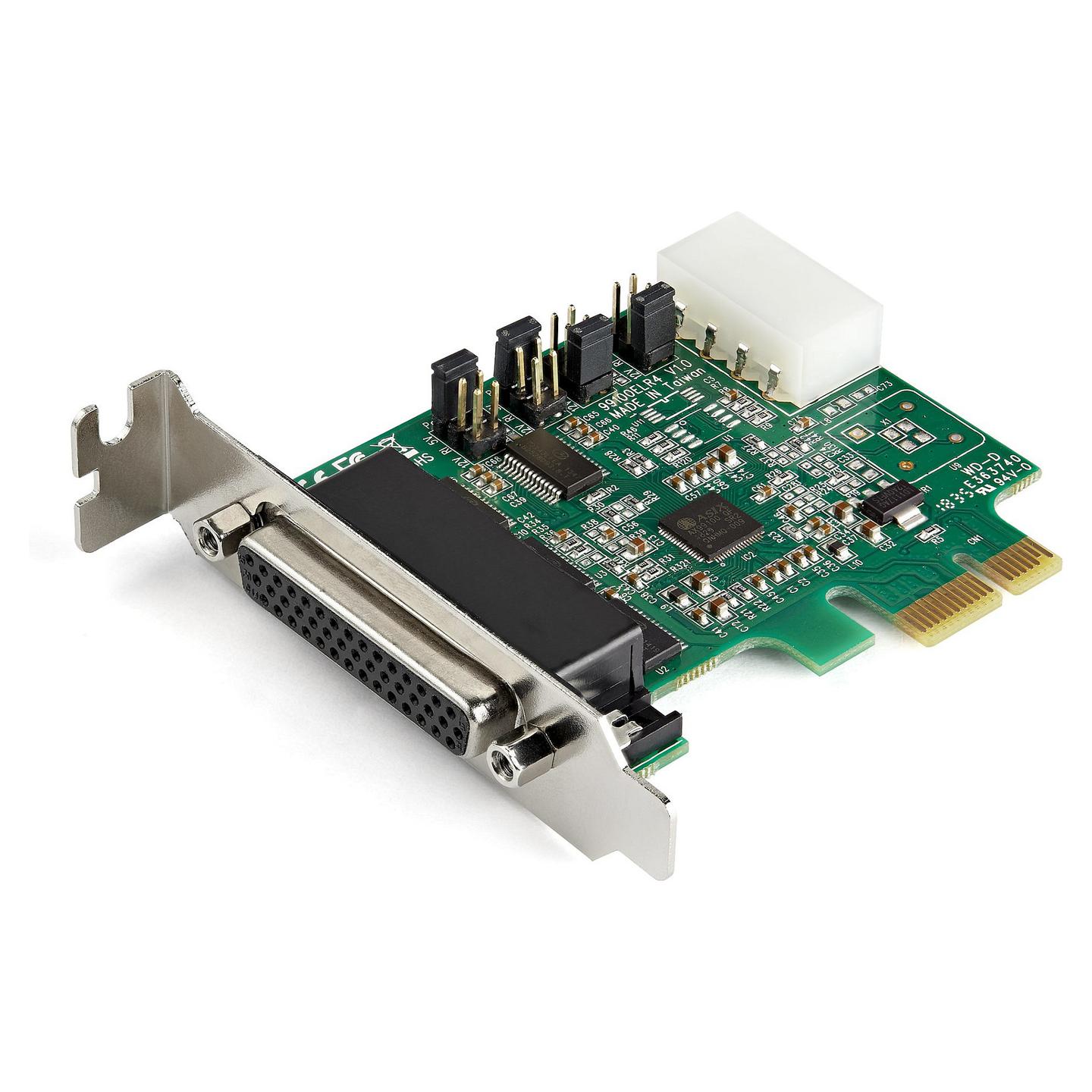 Kartë Zgjerimi StarTech.com PEX4S953LP, PCI Express x1, 4x Serial RS-232 DB9, deri në 921.6Kbps, ASIX AX99100A, UART 16950, Low Profile + Full Height - 2