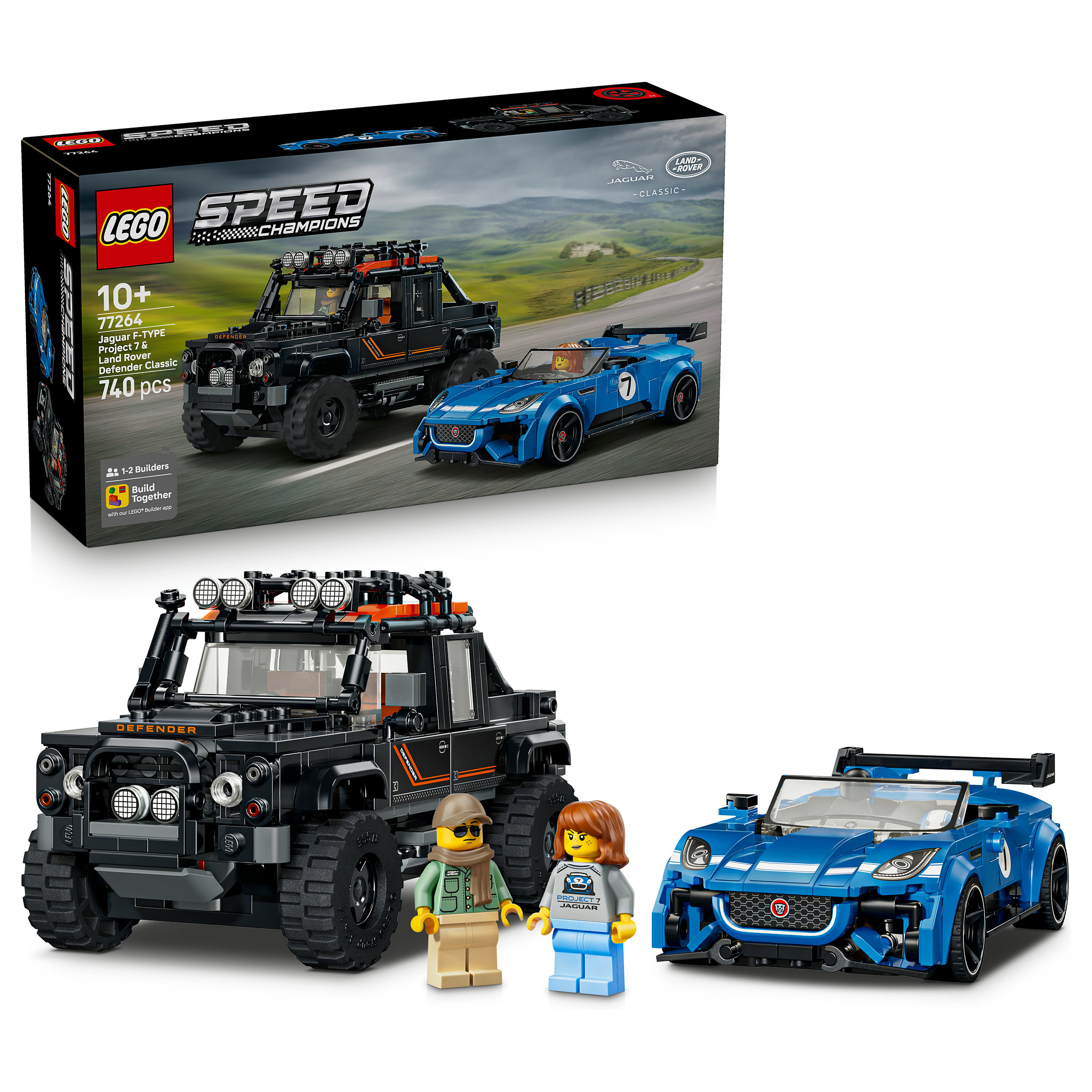 LEGO Speed Champions Jaguar Project 7 & Land Rover Defender - 12