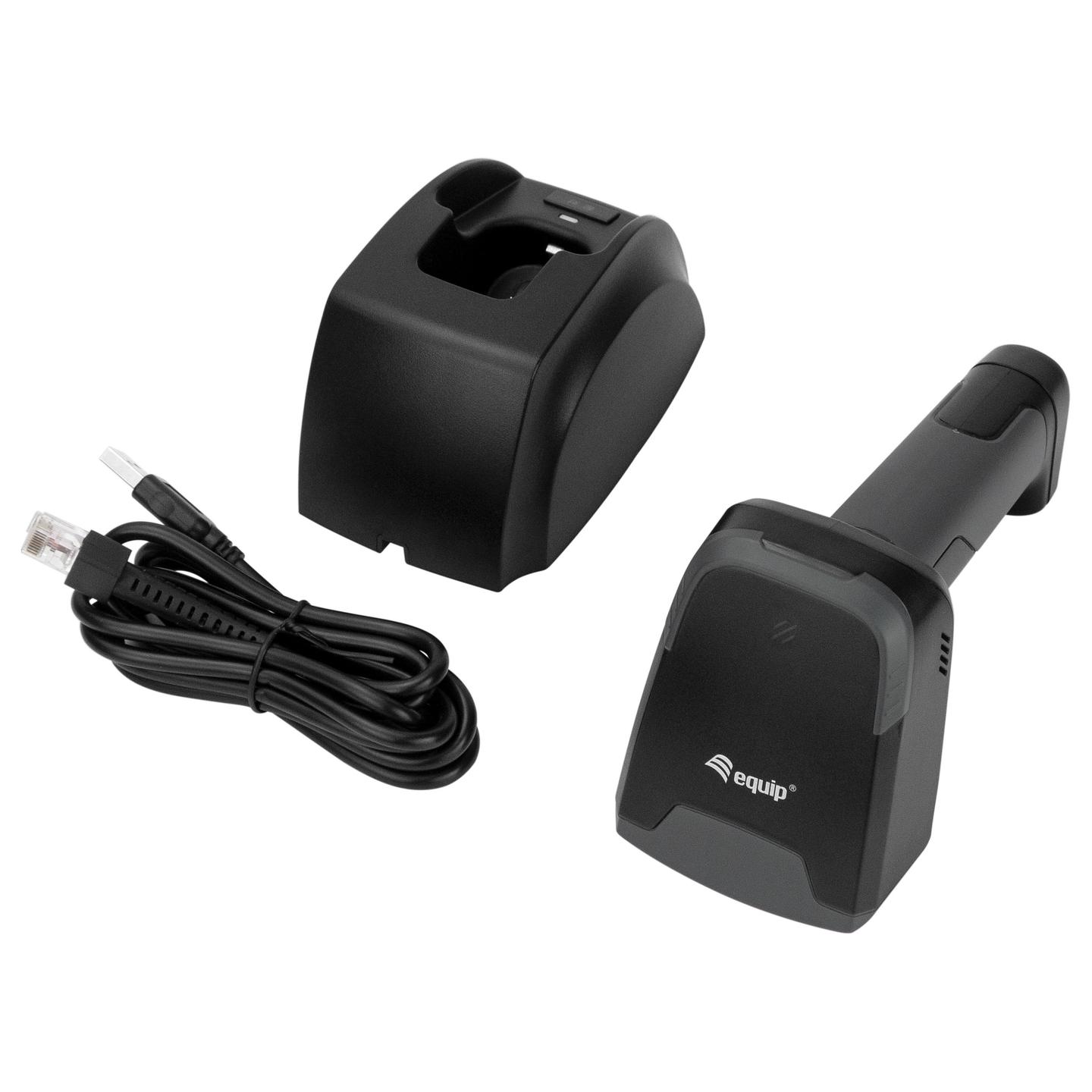 Skaner Barkodesh Equip 351030 / 1D/2D / CMOS / Wireless 2.4GHz + Bluetooth / Me Bazë Karikimi - Zezë - 7