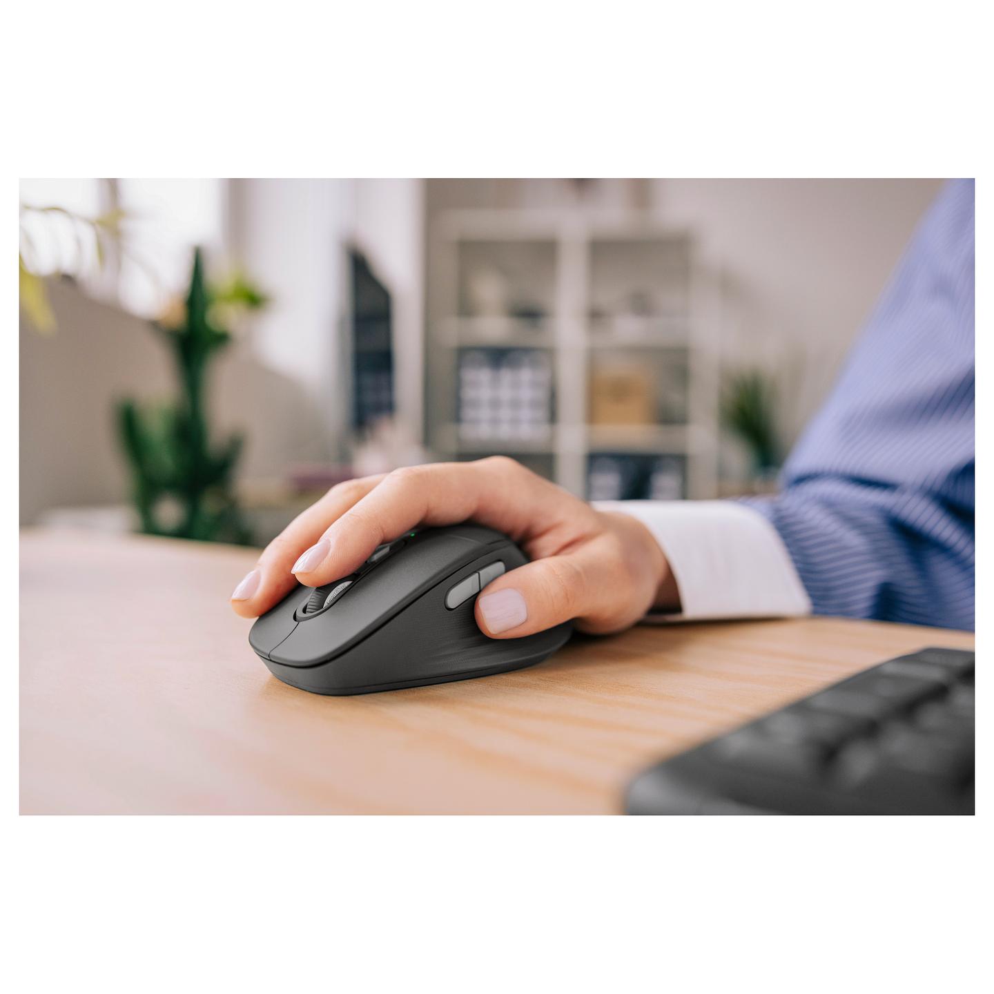 Maus pa kabllo Logitech Signature Comfort Plus M850 L / Optik / 4.000 DPI / RF Wireless + Bluetooth / 6 Butona - Grafit - 10