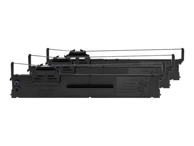 Shirit për Printer Matricor Epson C13S015339, S015339, Kasetë Origjinale, Paketim 3 Copë - Zezë - 2