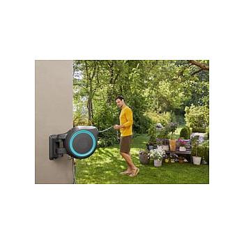 Kuti për Zorrë Kopshti GARDENA RollUp L, 30m, 13mm, Montim në Mur, Rrotullim 180° - Hiri - 3