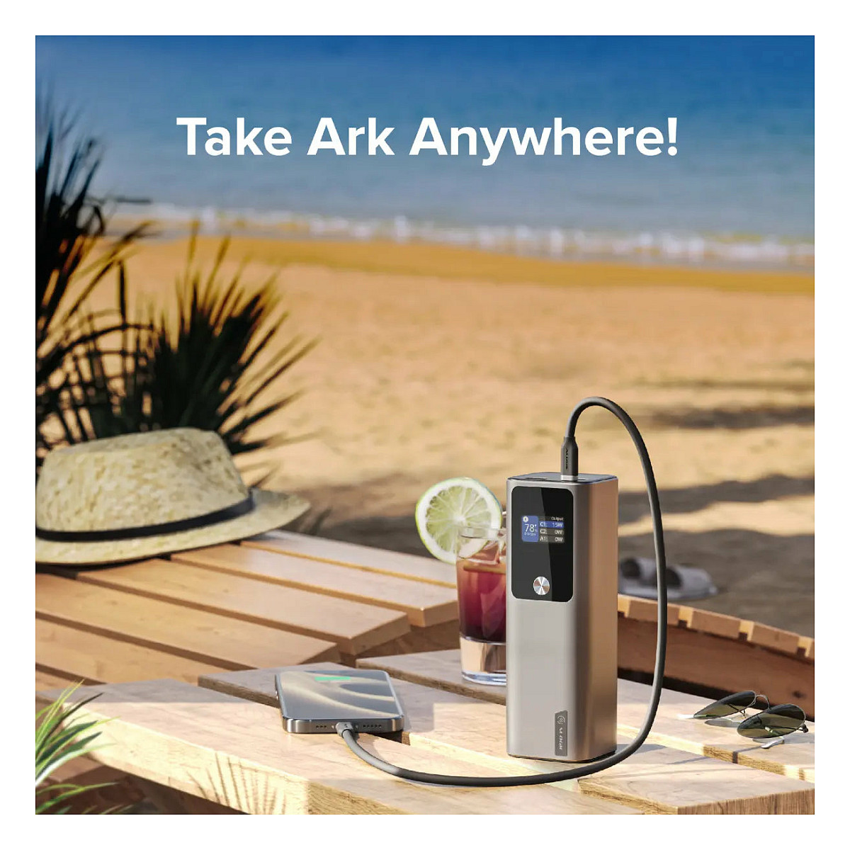 Powerbank ALOGIC Ark / 27.000mAh / 2x USB-C 140W PD 3.1 / USB-A 18W / LED Display – Silver - 5