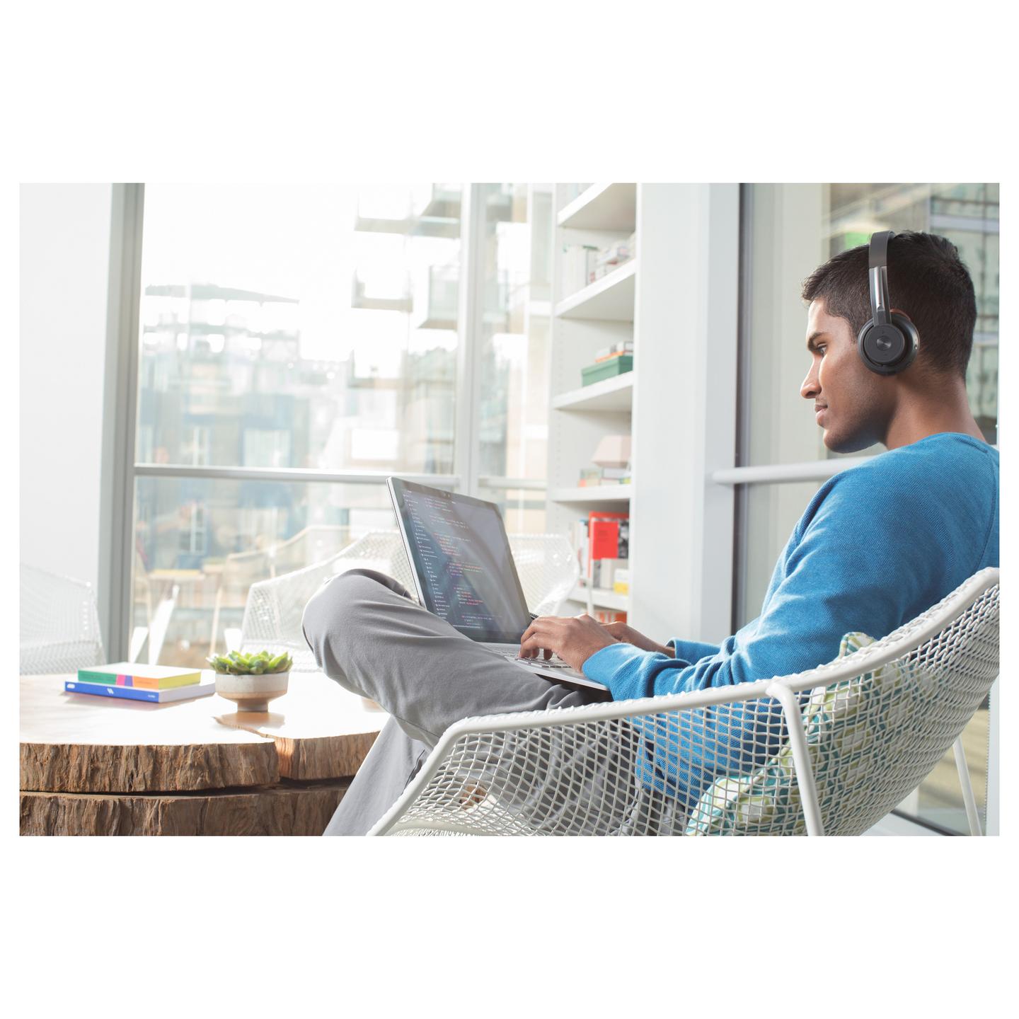 Kufje pa kabllo Logitech Zone / Bluetooth 5.0 / USB Receiver / ANC / Mikrofon me Anulim Zhurmash / 30m - Zezë - 12