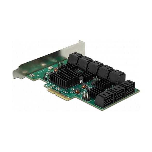 Kartë Zgjerimi PCI Express Delock 90073 / PCIe 3.0 x4 / 16x SATA 6Gbps - 2