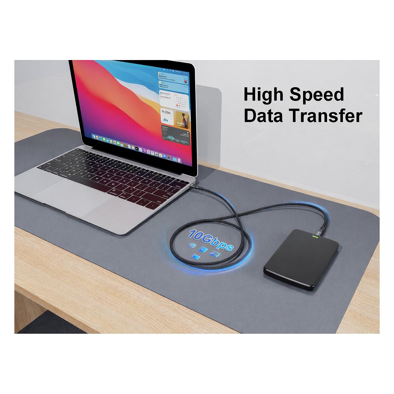 Kabllo USB Equip 119466 / USB-C në USB-C / USB 3.2 Gen 2 / 10 Gbit/s / 60W / 5m - Zezë - 6