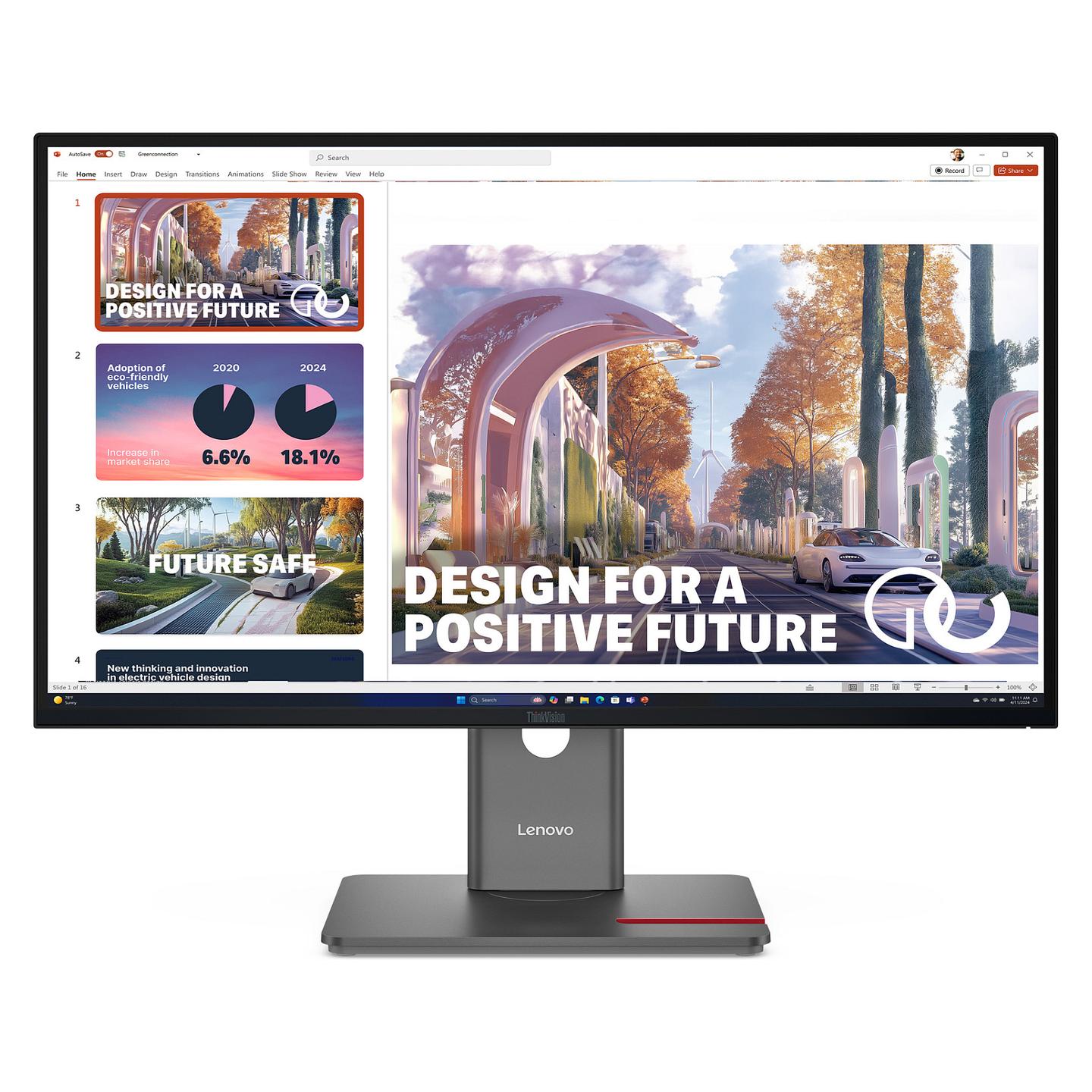 Monitor Lenovo ThinkVision P27QD-40 / 27" / WQHD LED / 100Hz / 6ms / HDMI+DP+USB-C - Zezë