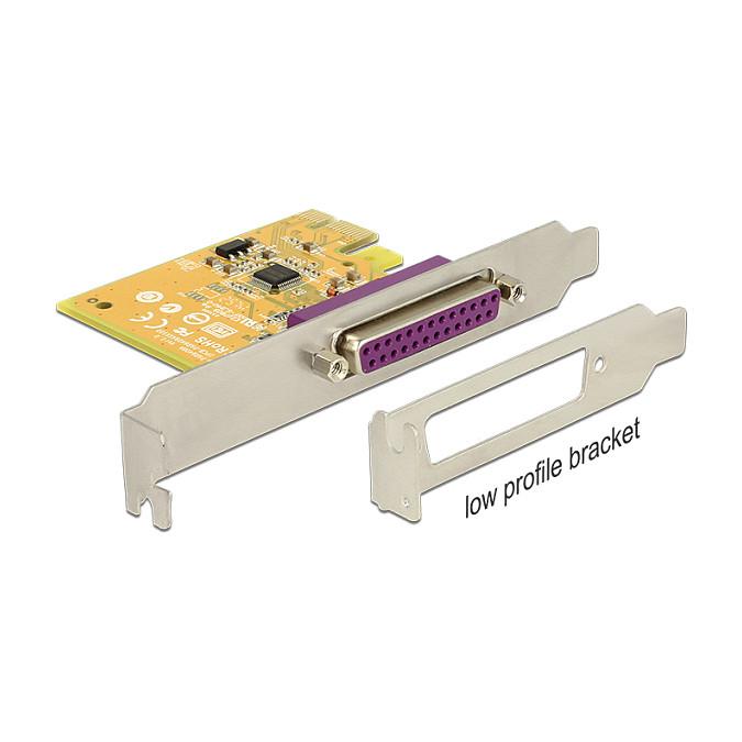 Kartë Zgjerimi PCI Express Delock 89445 / PCIe 2.0 x1 / 1x Parallel DB25 / SUN2212 / Low Profile