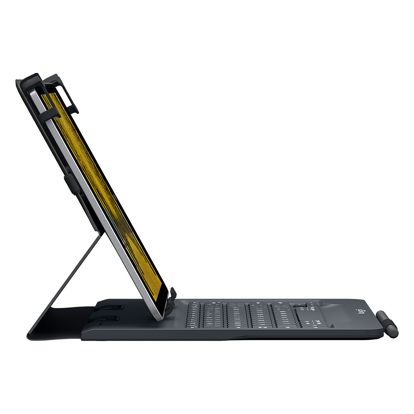 Tastierë për Tablet Logitech Universal Folio / 9–10" / Bluetooth 3.0 / AZERTY (FR) / 78 Taste / 4-Pikësh Grip / Mbajtëse Stilolapsi – Zezë - 4