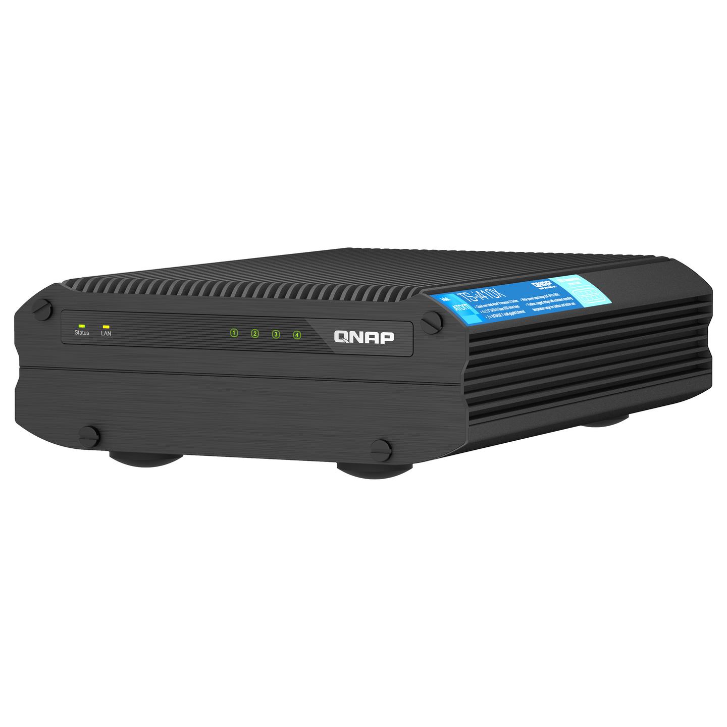 NAS QNAP TS-i410X-8G, Intel Atom x6425E, 8GB DDR4, 4 Bay SATA 2.5", 2 × 10GbE, Tower - Zezë - 3