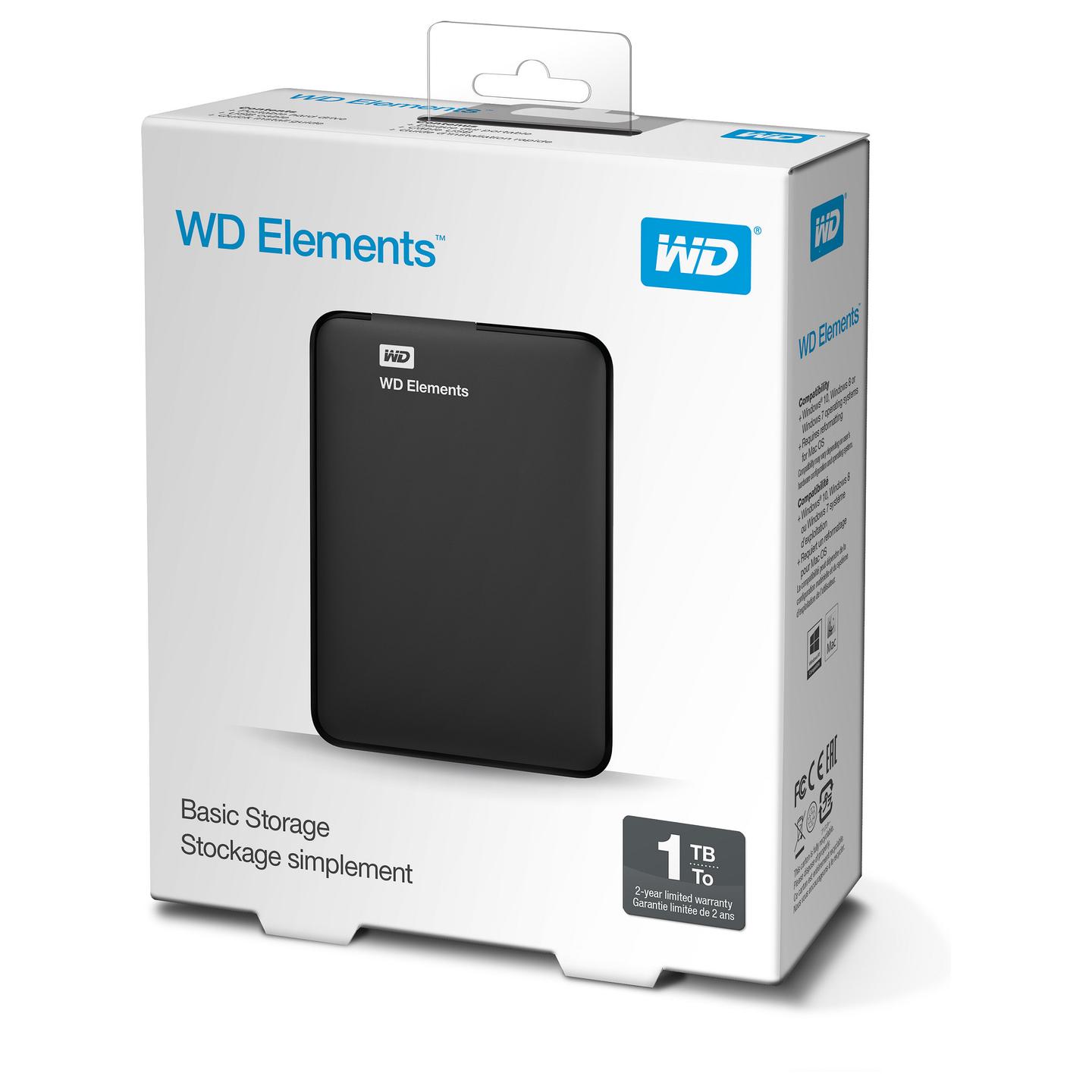 HDD të Jashtme Western Digital WD Elements Portable WDBUZG0010BBK / 1TB / 2.5" / USB 3.2 Gen 1 / USB 3.0 – Zezë - 7