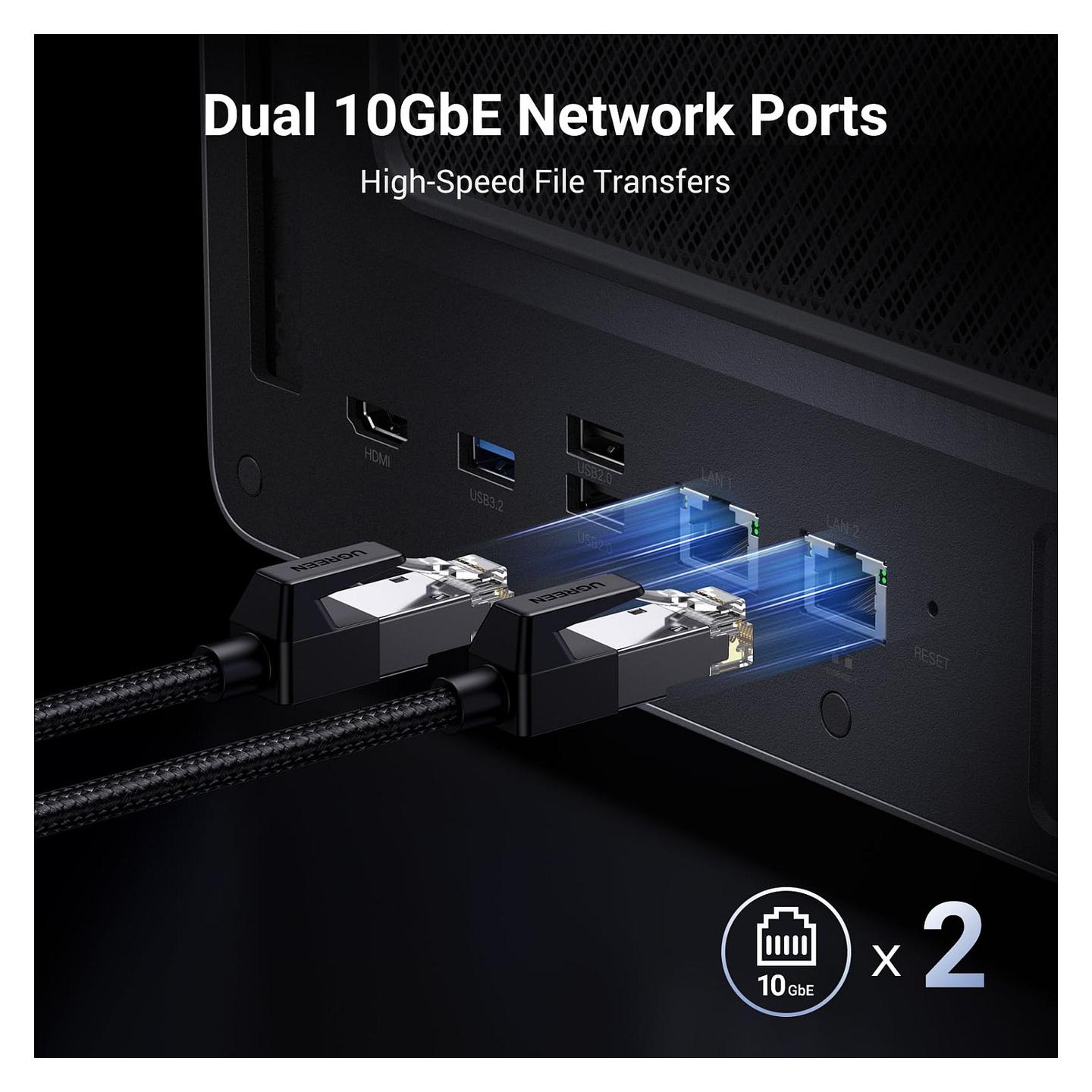 NAS UGREEN NASync DXP6800 Pro, Intel Core i5-1235U, 8GB DDR5, 6 Bay, 2× 10GbE, 2× Thunderbolt 4 - Hiri - 3