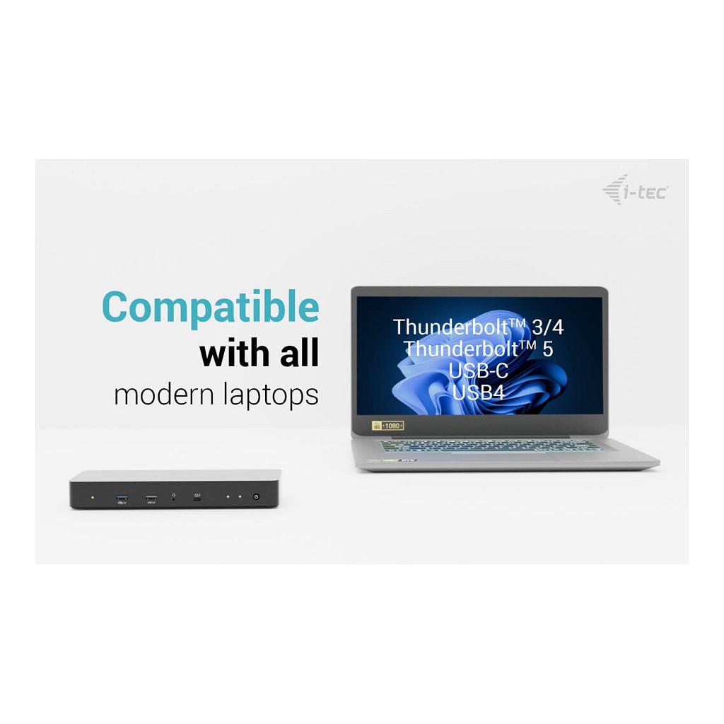Docking Station i-tec TB4INTGDUAL4KDOCPD / 4x USB-A / 1x USB-C / 2x DisplayPort / Thunderbolt 4 / Gigabit Ethernet / 90W PD – Zezë - 6