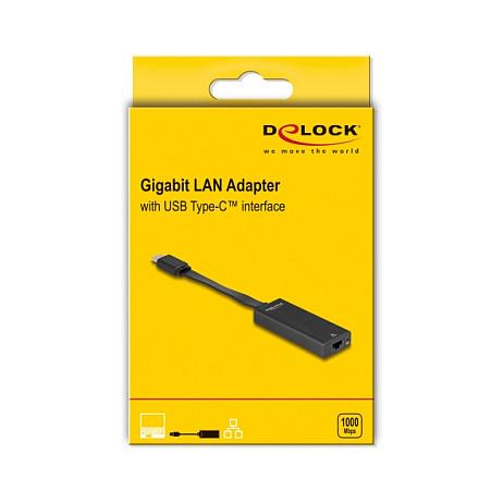 Adapter Rrjeti USB DeLOCK 66246 / USB Type-C / Gigabit LAN / RJ45 / USB 5 Gbps / ASIX AX88179A / 9 cm - Zezë - 2