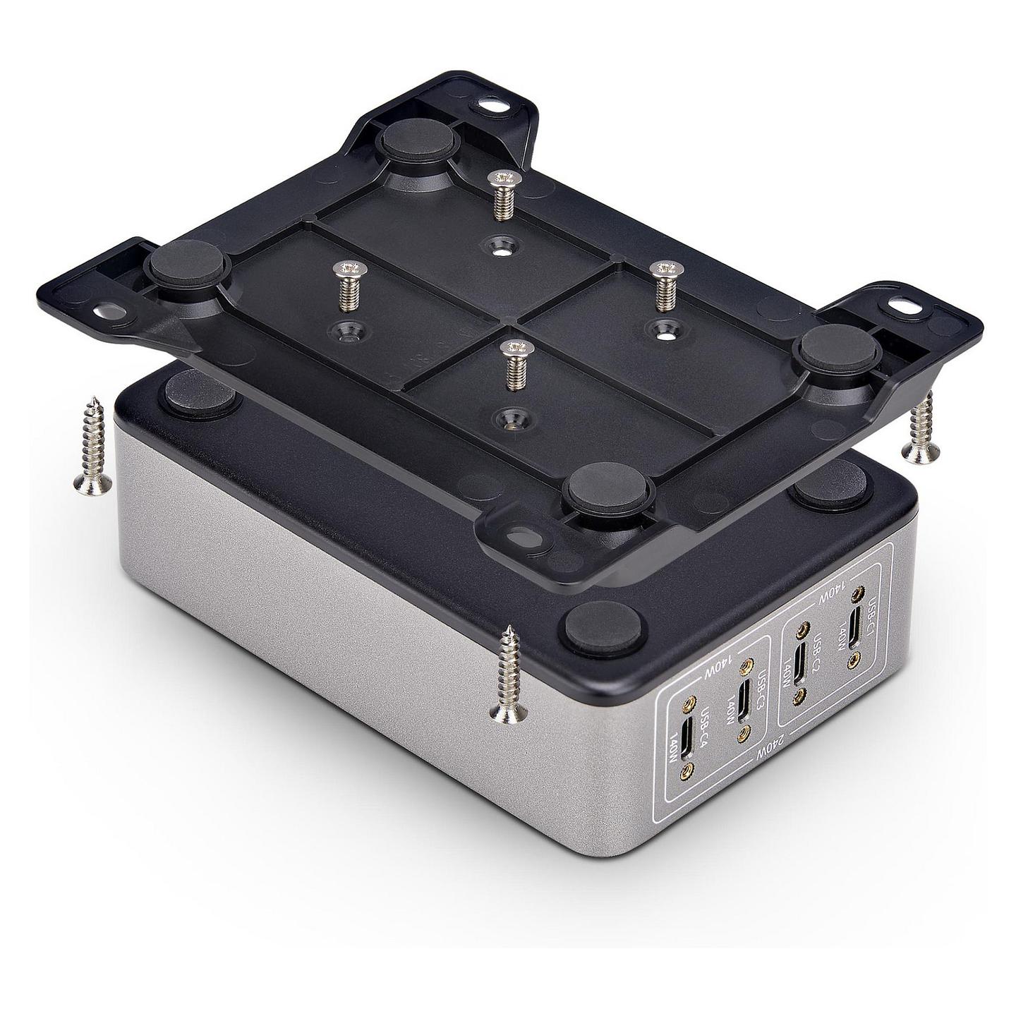 Karikues USB-C StarTech.com 424DEU-USB-C-CHARGER, 240W, 4x USB-C, 140W EPR, Power Delivery 3.1, GaN - Gri - 6