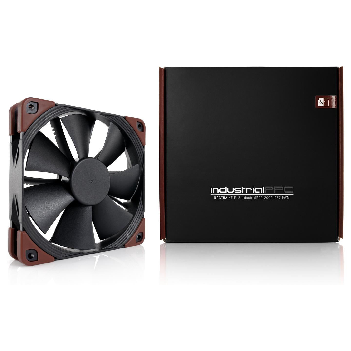 Ftohës për Kasë Noctua NF-F12 industrialPPC-2000 / IP67 / 120mm / 2000 RPM / PWM – Zezë/Kafe - 3