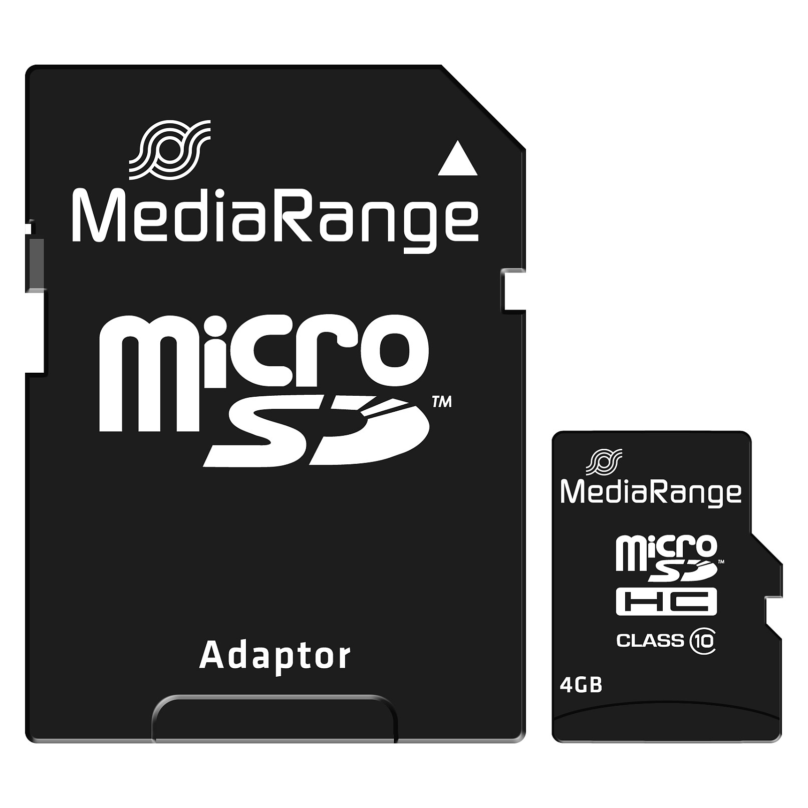 Kartë Memorie MicroSD MediaRange MR956 / 4GB / microSDHC / Class 10 - Zezë