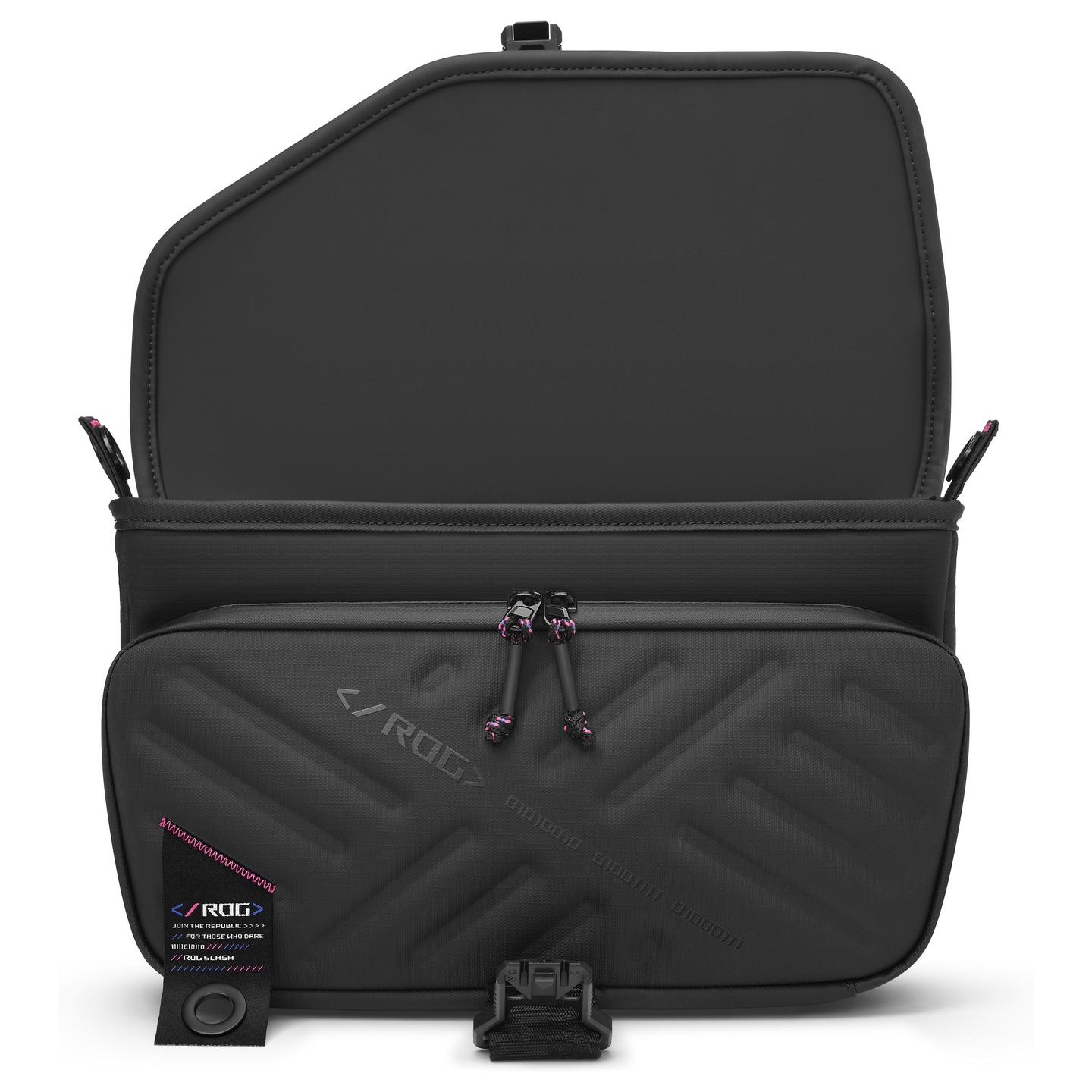 Çantë ASUS ROG SLASH Sling Bag 4.0, BC3004, për ROG Ally, Rezistente ndaj ujit, FIDLOCK, 0.6 kg - Zezë - 4