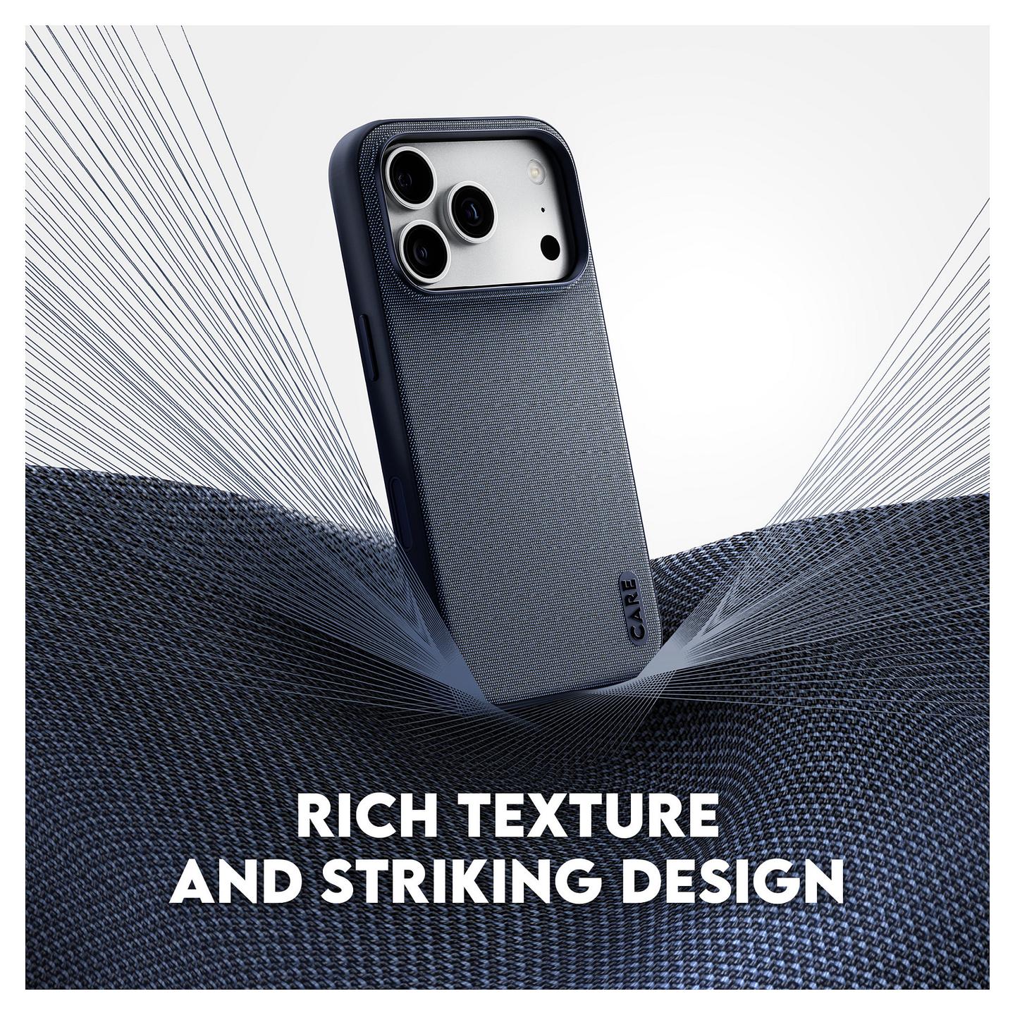 Aksesorë për telefon PanzerGlass CARE Fusion Fabric / iPhone 17 Pro / iPhone 18 Pro / MagSafe / Tekstil - Blu - 5