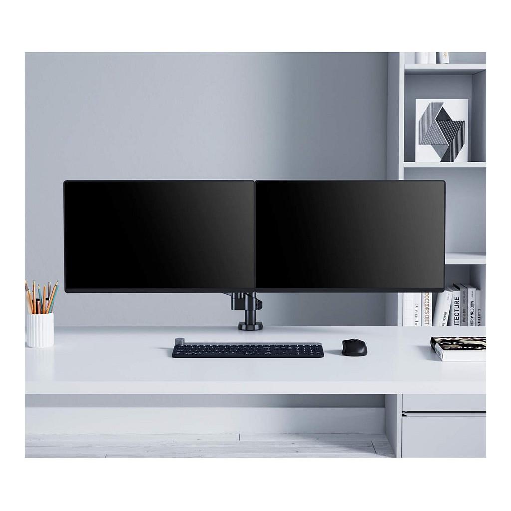 Mbajtëse për Monitor Manhattan 461597 / 2 Monitorë / 17"-32" / 8kg / Full Motion Gas Spring - Gri - 9